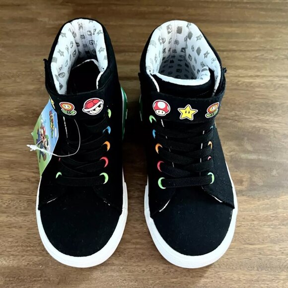 NINTENDO Super Mario SNEAKERS HIGHTOPS Sz 10 SHOES Official Licensed Product-NWT - Picture 3 of 3